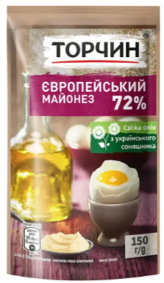 Майонез Торчин Європейський 72%, 150 г